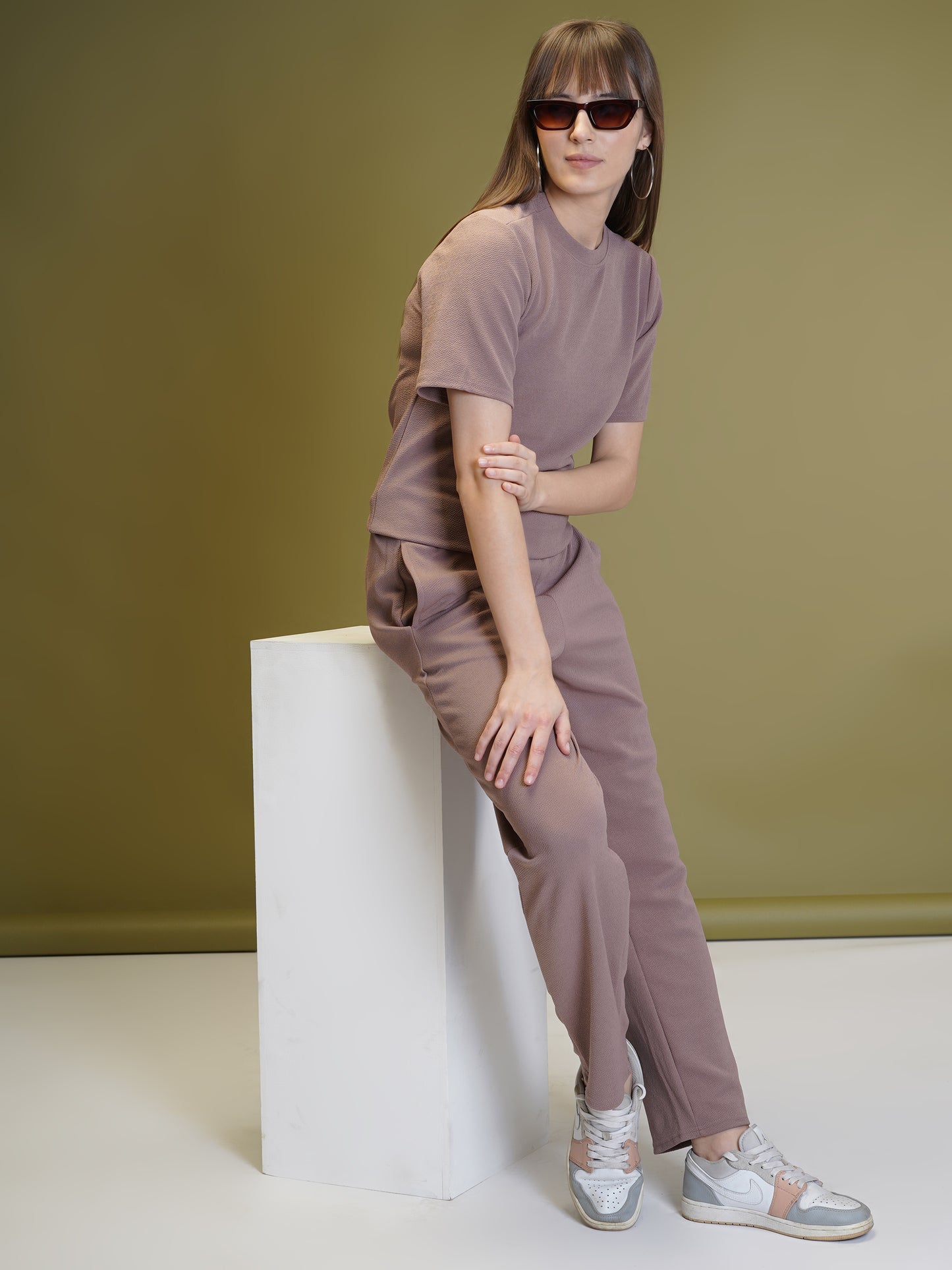 Women’s Co-Ord Set Relaxed Fit T-Shirt & Pants with Pockets
