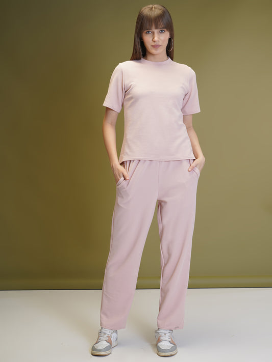 Women’s Co-Ord Set Relaxed Fit T-Shirt & Pants with Pockets