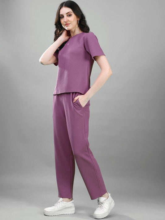Women’s Co-Ord Set Relaxed Fit T-Shirt & Pants with Pockets