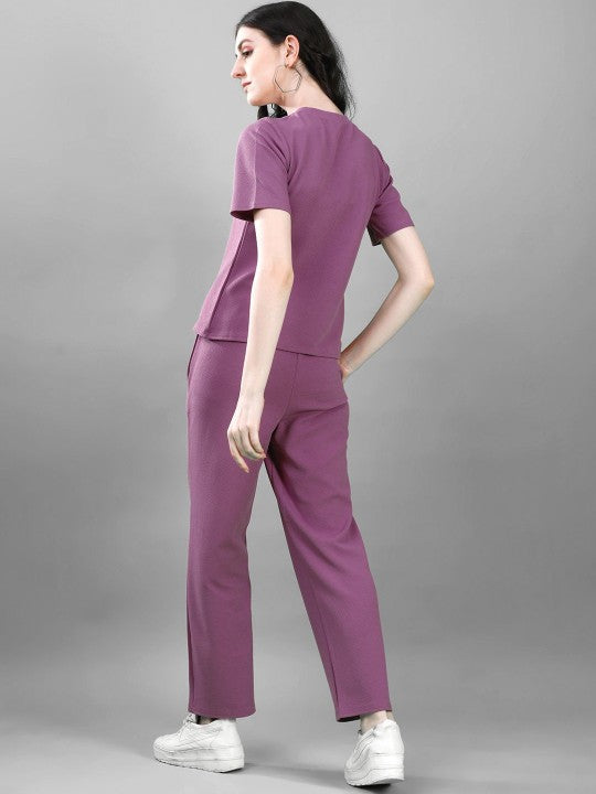 Women’s Co-Ord Set Relaxed Fit T-Shirt & Pants with Pockets