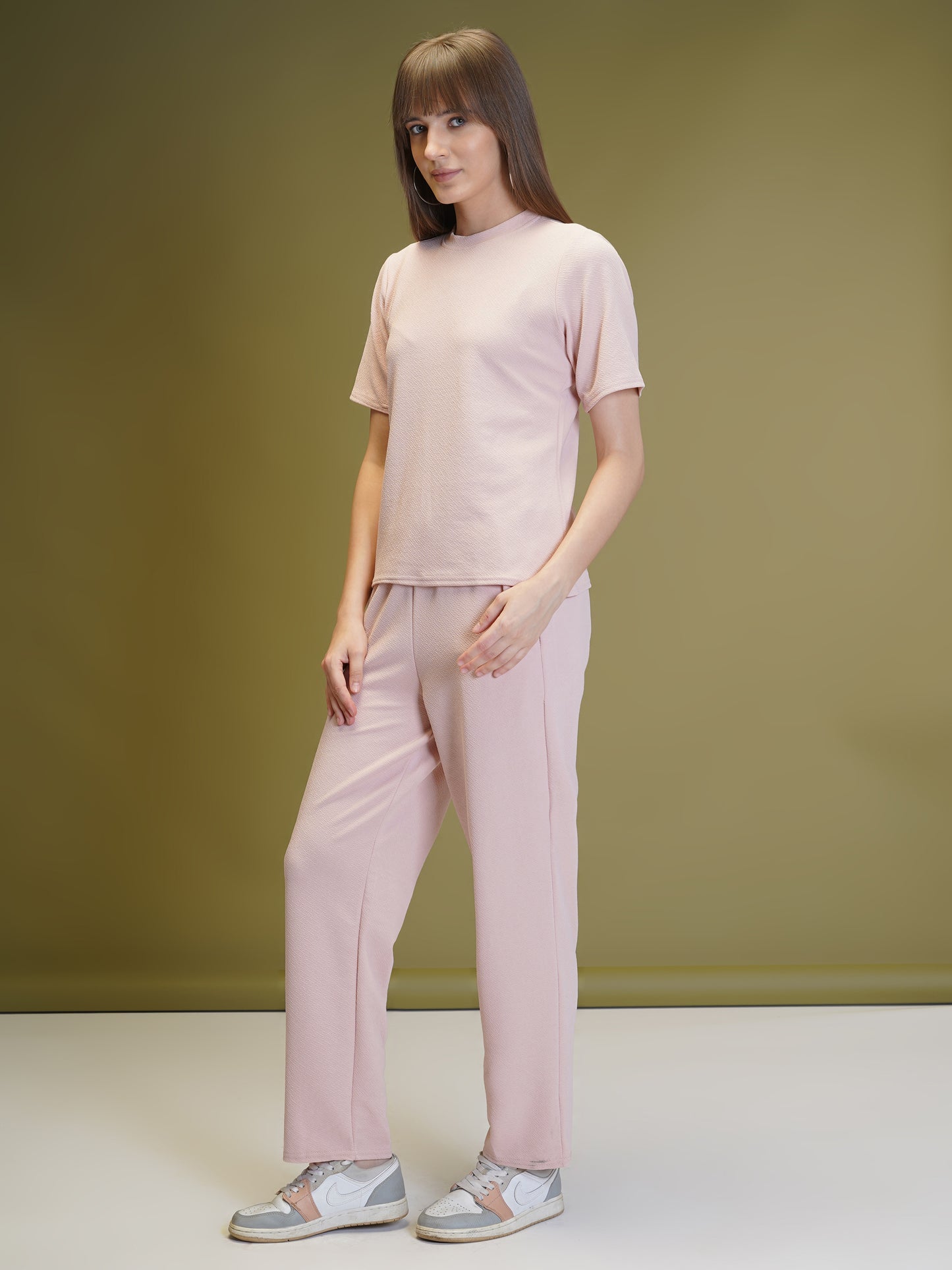 Women’s Co-Ord Set Relaxed Fit T-Shirt & Pants with Pockets