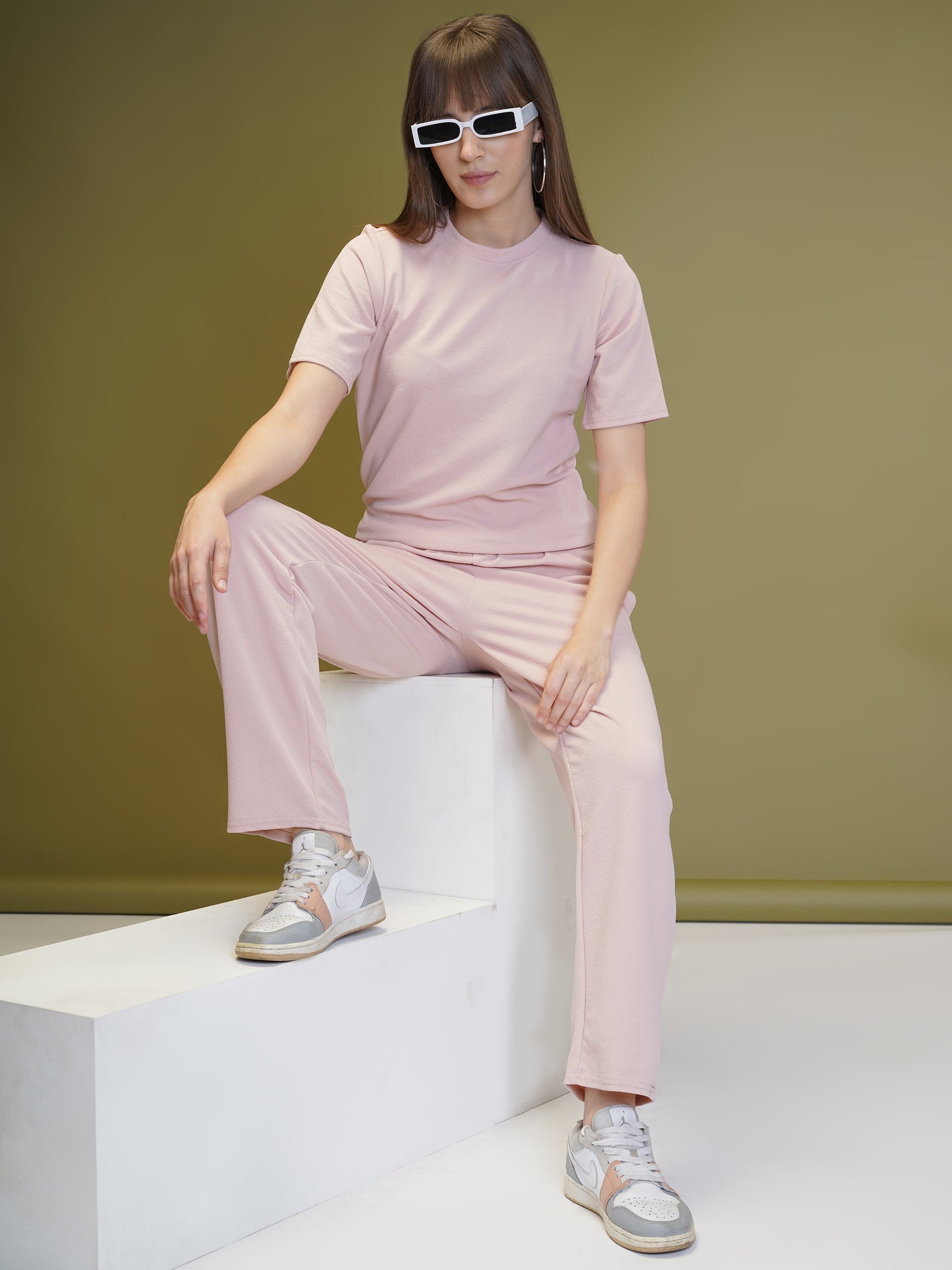 Women’s Co-Ord Set Relaxed Fit T-Shirt & Pants with Pockets