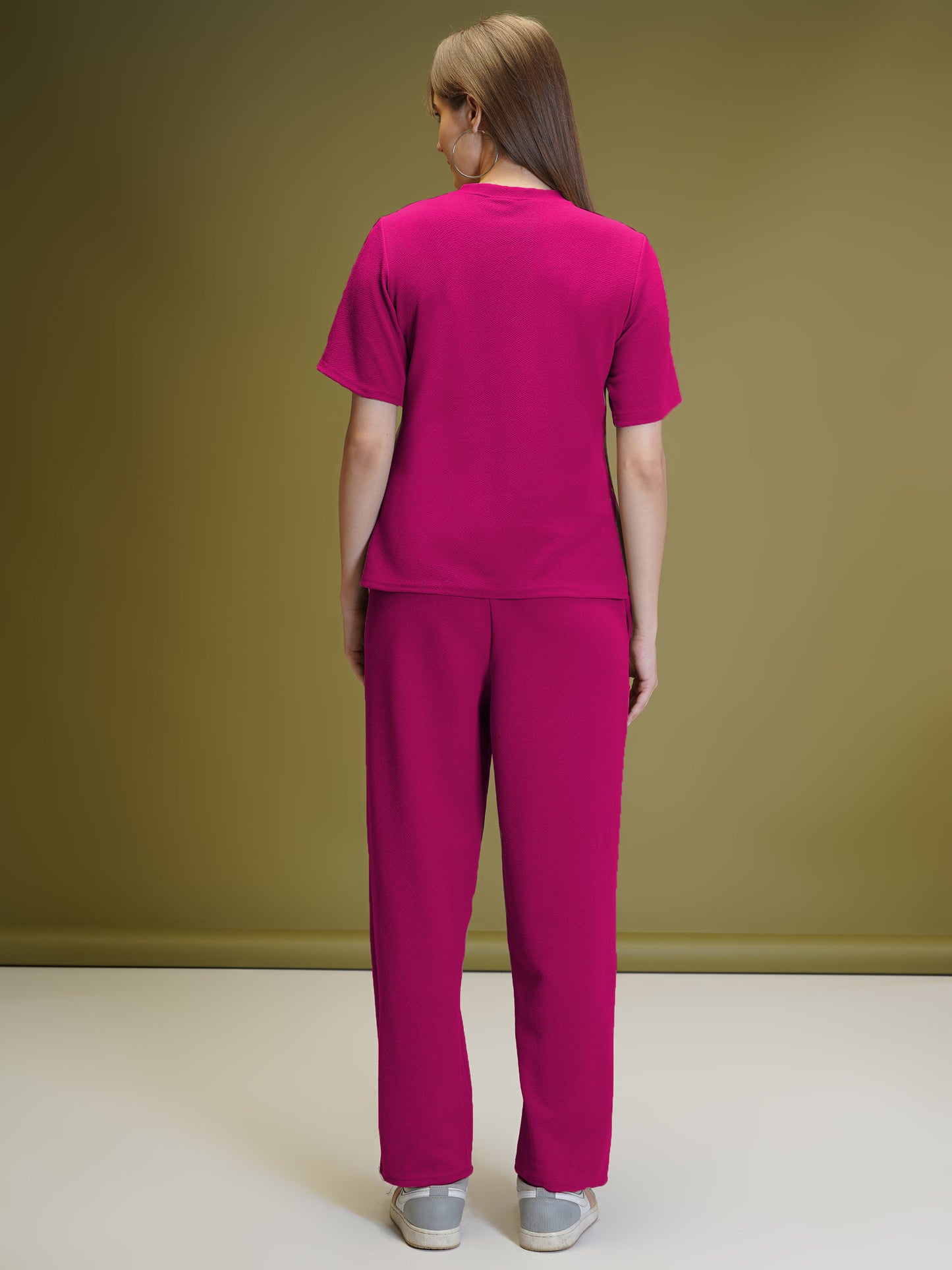 Women’s Co-Ord Set Relaxed Fit T-Shirt & Pants with Pockets