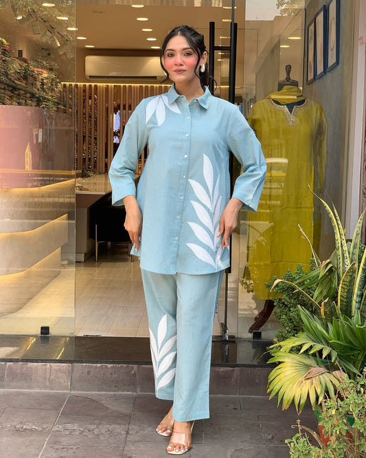 CO-ORD SETS Embroidered Cotton CO-ORD SET