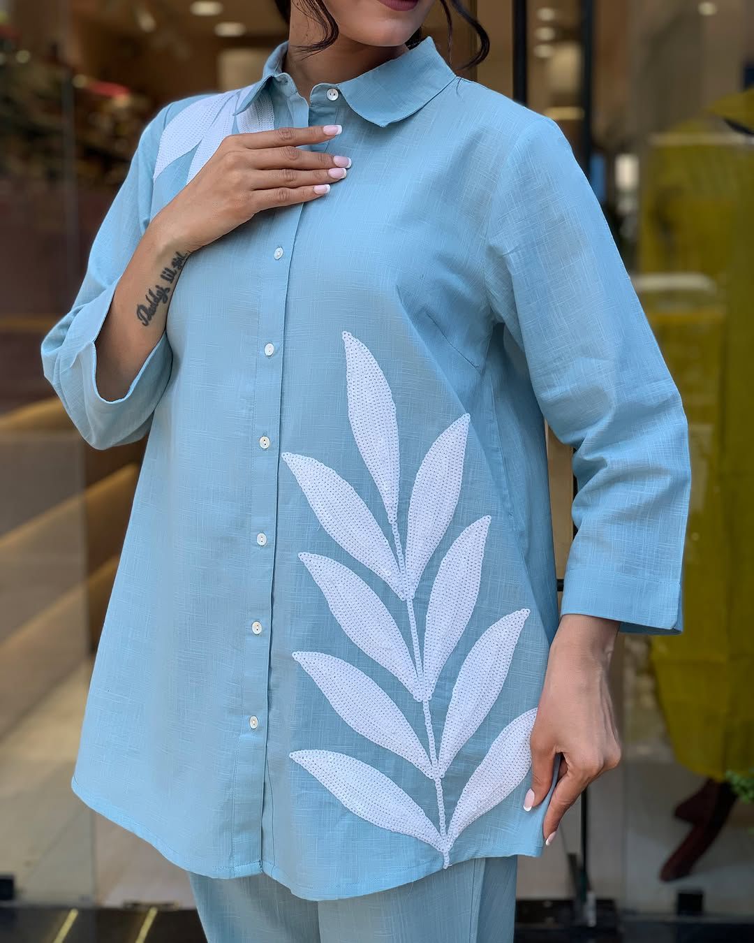 CO-ORD SETS Embroidered Cotton CO-ORD SET