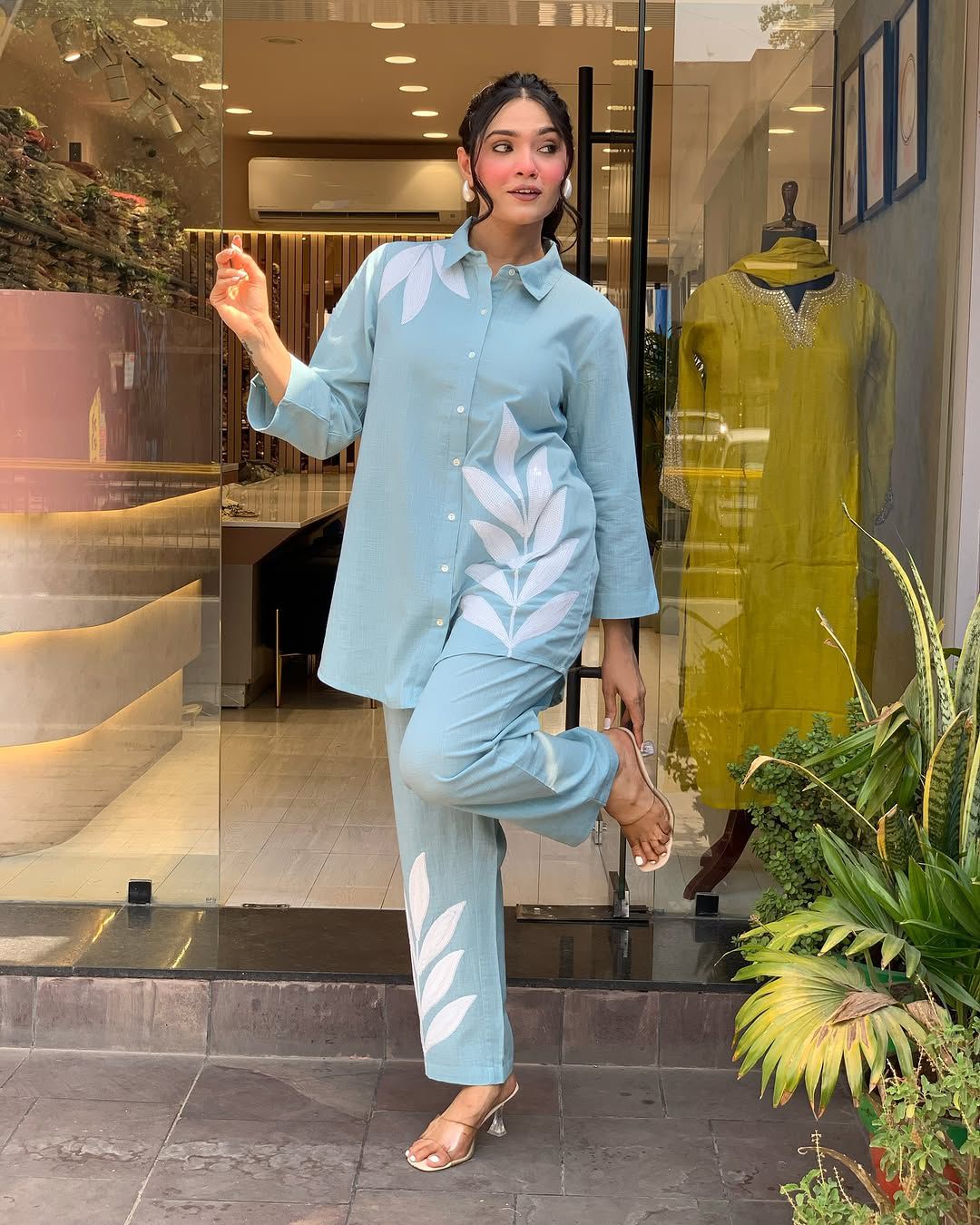 CO-ORD SETS Embroidered Cotton CO-ORD SET